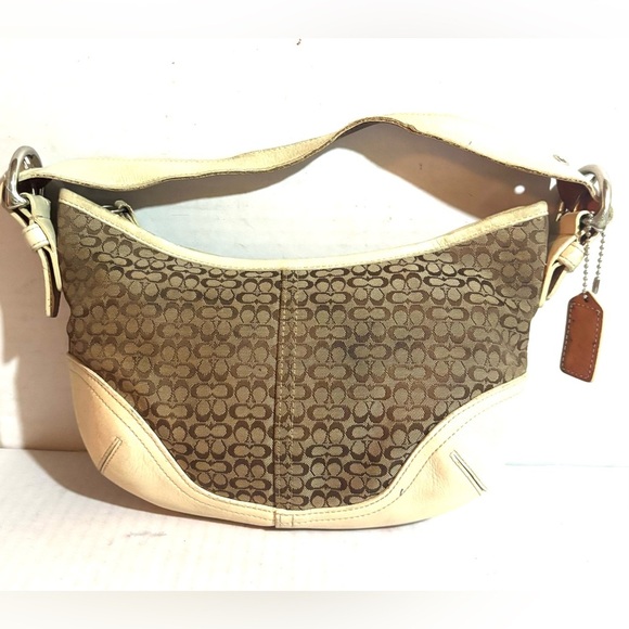 Coach vintage CC signature print canvas satchel handbag - Picture 1 of 7